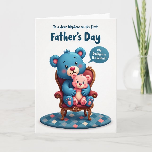 Rose Pink Daddys Day Love Card (Front)