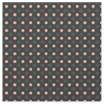 Rose Pink, dark gray and charcoal polka dot Fabric