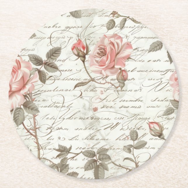 Rose Pink Drink Coasters (Front)