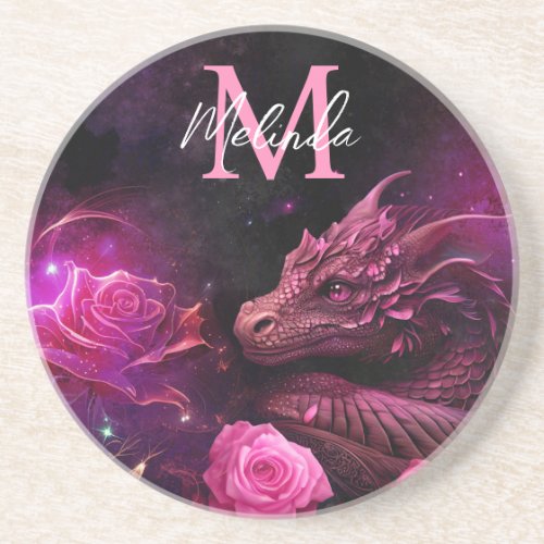 Rose Pink Fantasy Dragon Coaster
