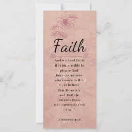 Rose Pink Floral Elegant Bible - Faith - Bookmark