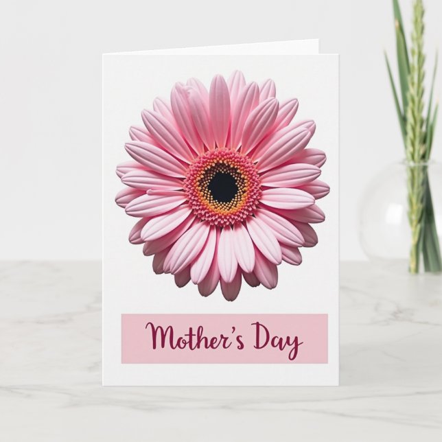 Rose Pink Floral Mothers Day Card (Front)