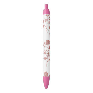 Rose Pink Flowers Pen