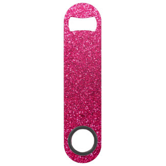 Rose pink glitter speed bottle opener