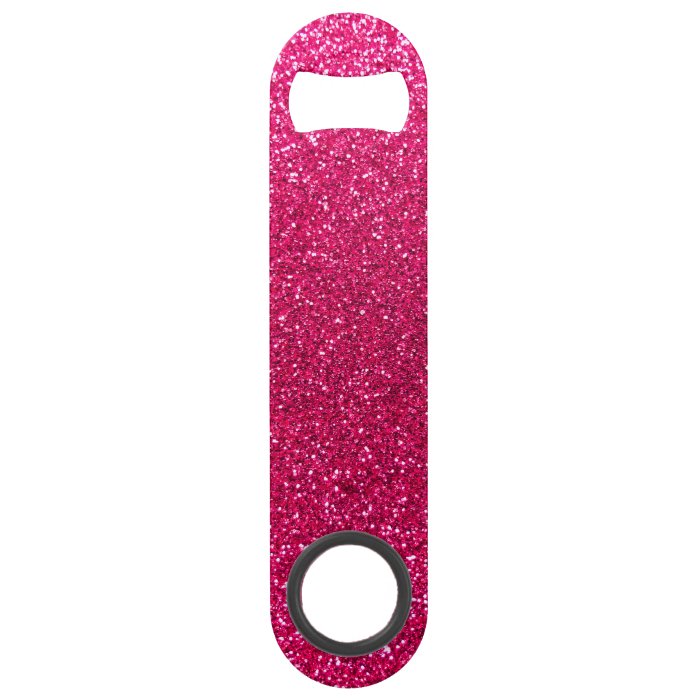 Rose pink glitter speed bottle opener Zazzle