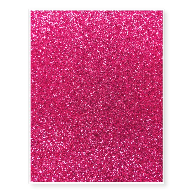 Rose pink glitter temporary tattoos (Front)