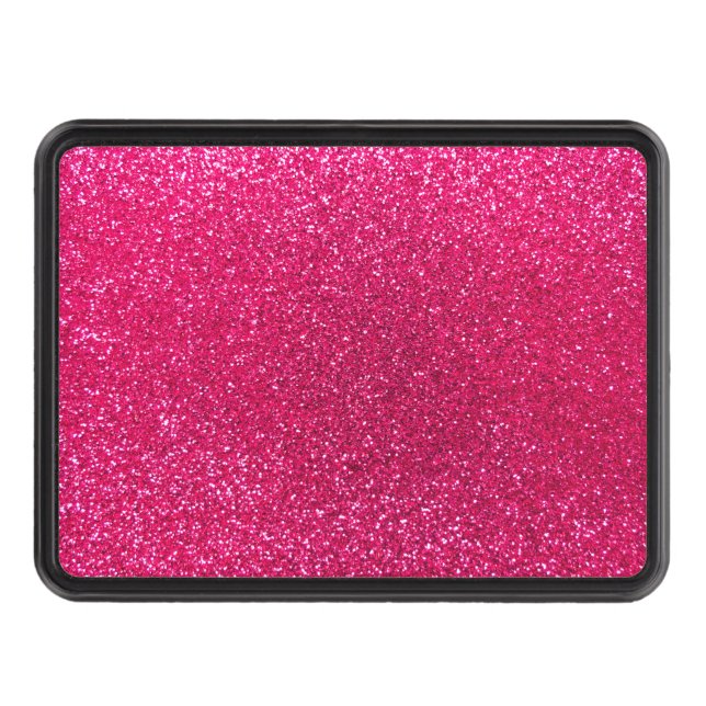 Rose pink glitter trailer hitch cover (Front)