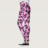 Hot Pink Purple Leopard Workout Leggings