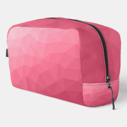 Rose pink gradient geometric mesh pattern dopp kit
