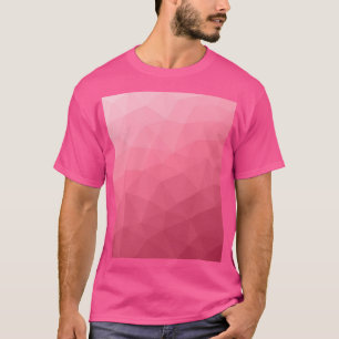 Rose pink gradient geometric mesh pattern T-Shirt