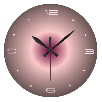 Rose Pink Illuminated Design> Round Wall Clocks