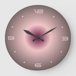 Rose Pink Illuminated Design> Round Wall Clocks