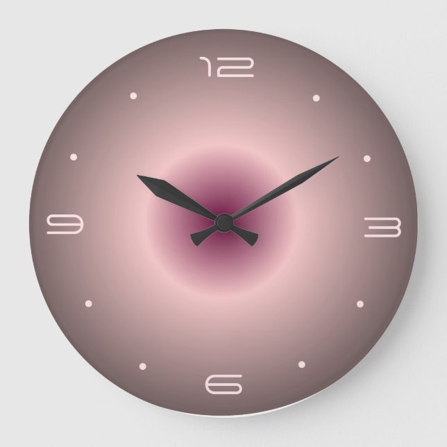 Rose Pink Illuminated Design> Round Wall Clocks (Front)