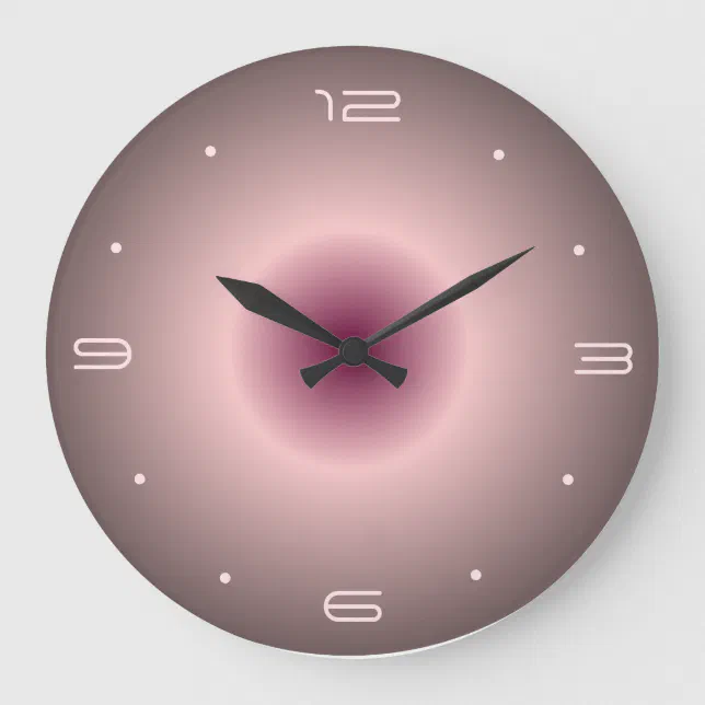 Pink Led Clock Rose Pink Illuminated Design> Round Wall Clocks | Zazzle