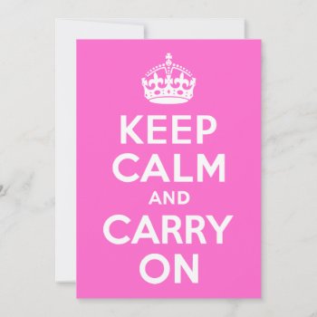 Rose Pink Keep Calm And Carry On by pinkgifts4you at Zazzle