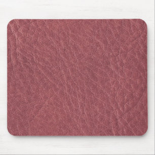 Rose Pink Leather Texture Mouse Pad