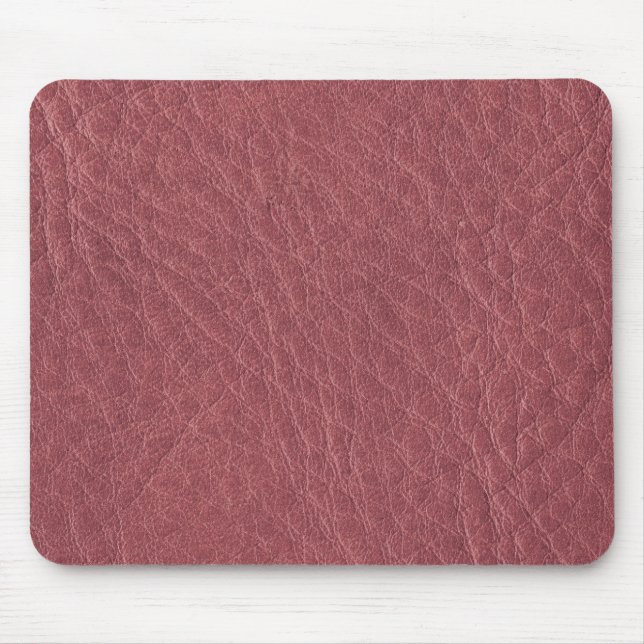 Rose Pink Leather Texture Mouse Pad (Front)