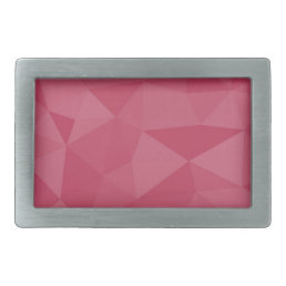 Rose pink light geometric mesh pattern belt buckle