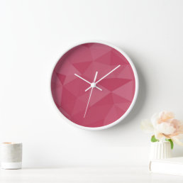 Rose pink light geometric mesh pattern clock