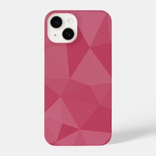 Rose pink light geometric mesh pattern iPhone 14 case