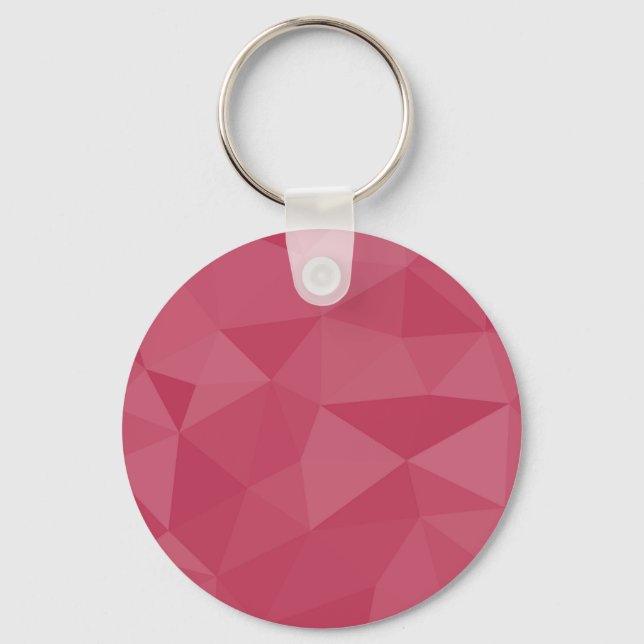 Rose pink light geometric mesh pattern keychain (Front)