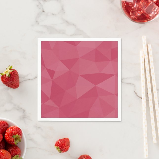 Rose pink light geometric mesh pattern napkins (Insitu)