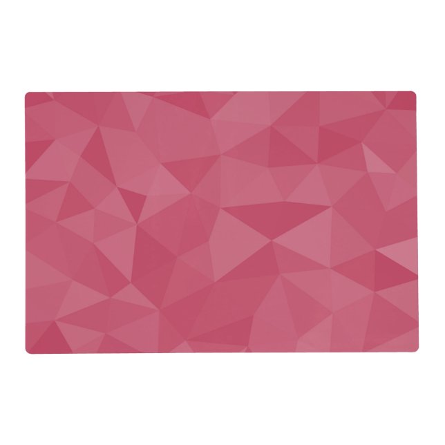 Rose pink light geometric mesh pattern placemat (Front)