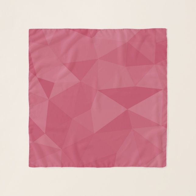 Rose pink light geometric mesh pattern scarf (Front)