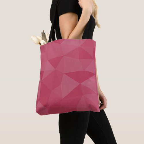 Rose pink light geometric mesh pattern tote bag