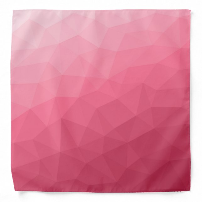 Rose pink light Gradient Geometric Mesh Pattern Bandana (Front)