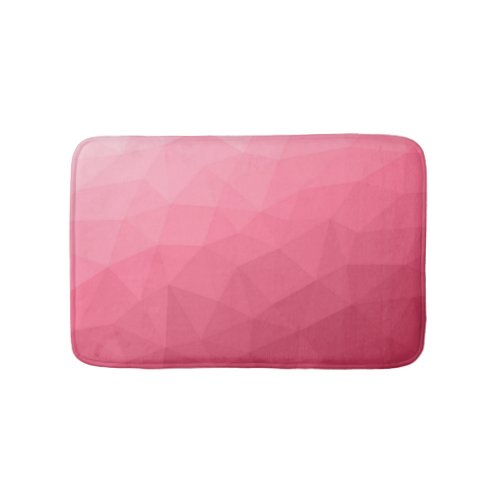 Rose pink light Gradient Geometric Mesh Pattern Bath Mat