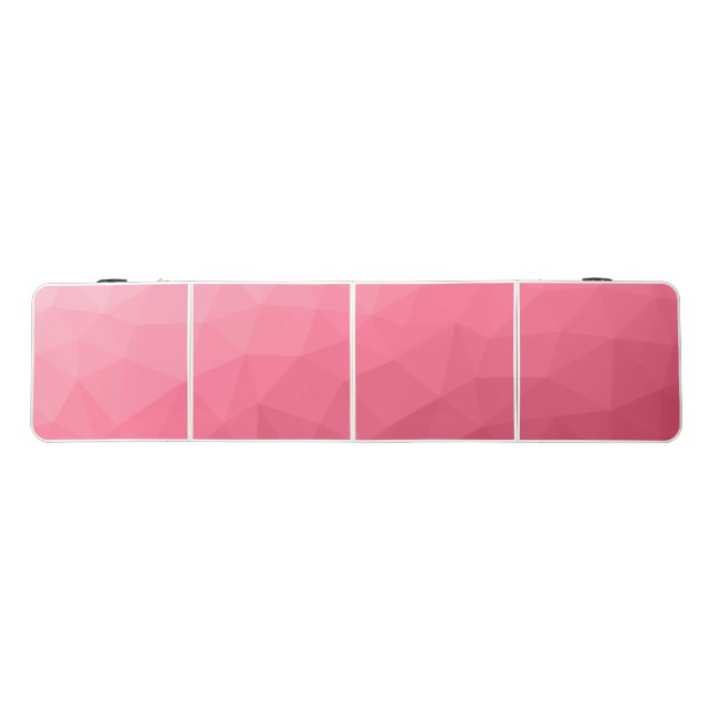 Rose pink light Gradient Geometric Mesh Pattern Beer Pong Table (Top)