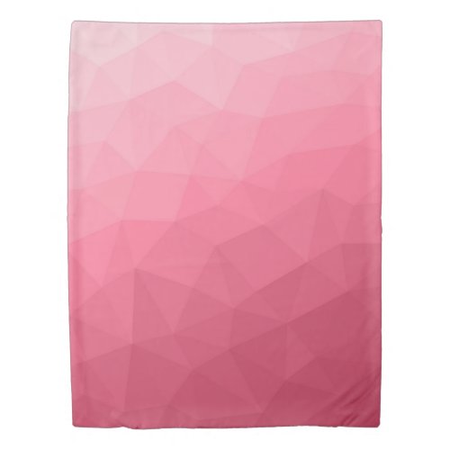 Rose pink light Gradient Geometric Mesh Pattern Duvet Cover