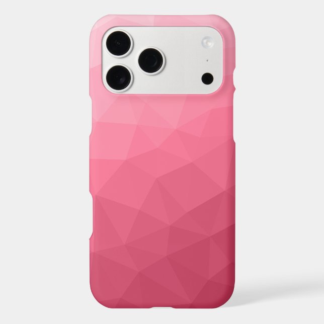 Rose pink light Gradient Geometric Mesh Pattern iPhone Case (Back)