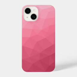 Rose pink light Gradient Geometric Mesh Pattern iPhone 14 Case