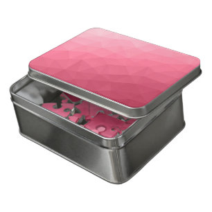 Rose pink light Gradient Geometric Mesh Pattern Jigsaw Puzzle