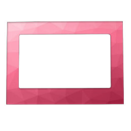 Rose pink light Gradient Geometric Mesh Pattern Magnetic Frame