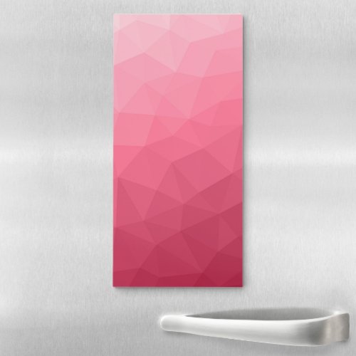 Rose pink light Gradient Geometric Mesh Pattern Magnetic Notepad