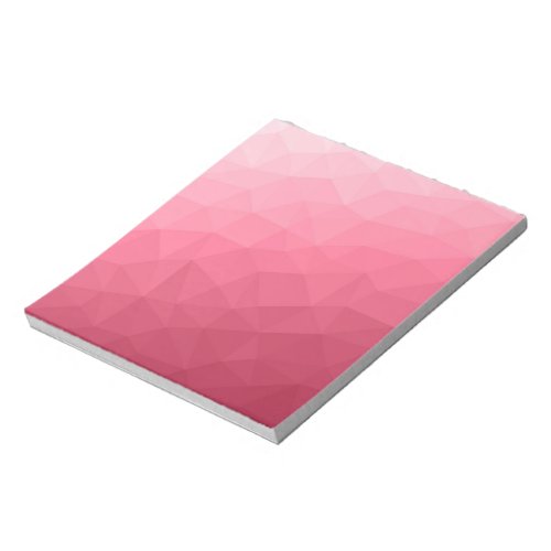 Rose pink light Gradient Geometric Mesh Pattern Notepad