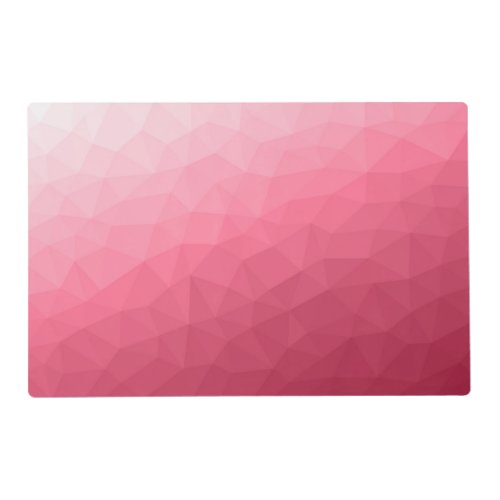 Rose pink light Gradient Geometric Mesh Pattern Placemat