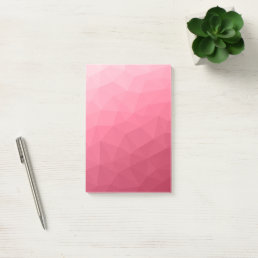 Rose pink light Gradient Geometric Mesh Pattern Post-it Notes