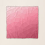 Rose pink light Gradient Geometric Mesh Pattern Scarf<br><div class="desc">Color of the year. Magenta pink ombre gradient geometric mesh pattern. 
Triangle geometric mesh with light dark pinkish red ombre gradient.</div>