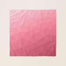 Rose pink light Gradient Geometric Mesh Pattern Scarf