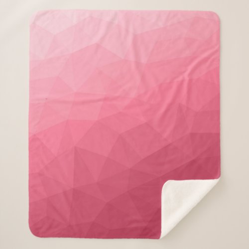 Rose pink light Gradient Geometric Mesh Pattern Sherpa Blanket