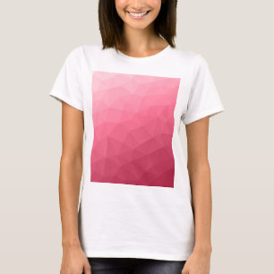 Rose pink light Gradient Geometric Mesh Pattern T-Shirt