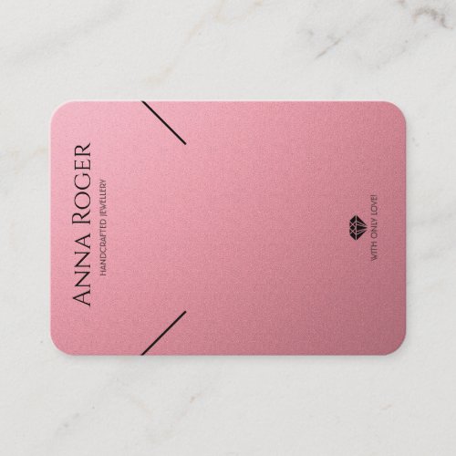 Rose Pink Logo Necklace Earrings Display Card