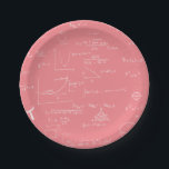 Rose Pink Math Equations and Formulas Paper Plates<br><div class="desc">Great pink paper napkins for a mathematics graduation party! Surprise your guests with something really creative. Illustrated by Patricia Alvarez.</div>