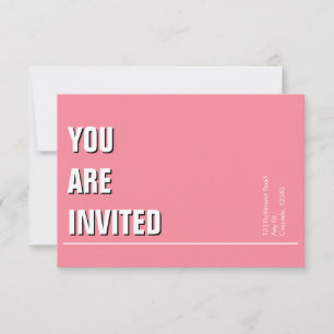 Rose Pink Minimal Church Invite