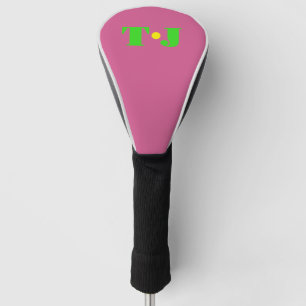 Rose Pink Monogrammed Golf Head Cover
