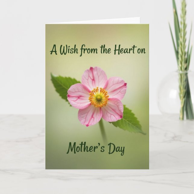 Rose Pink Mothers Day Bloom Card (Front)